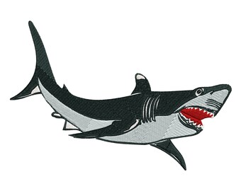 Shark Embroidery Design | Bold Coastal Marine Pattern