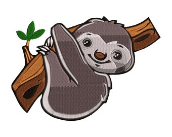 Sloth Machine Embroidery Design