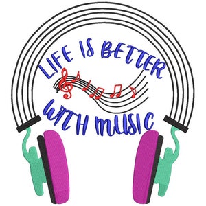 Machine Embroidery Design Headset