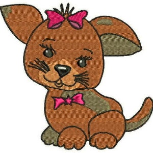Machine embroidery design dog in 2 sizes