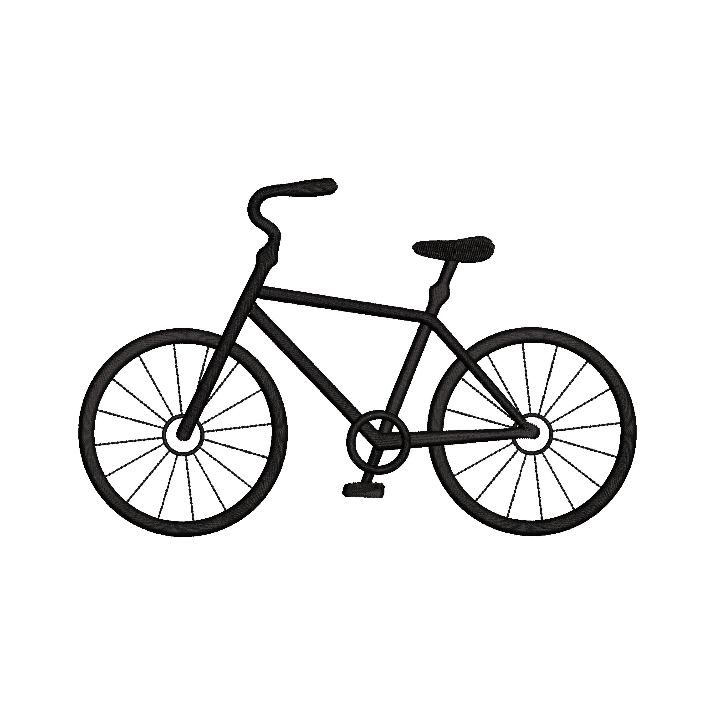 Bicycle Machine Embroidery Design Etsy