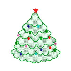 Christmas Tree Machine Embroidery Design