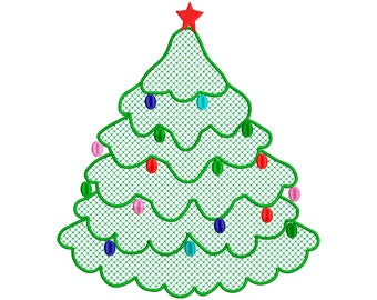 Christmas Tree Machine Embroidery Design
