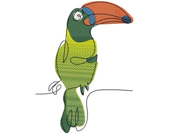 Toucan Machine Embroidery Design