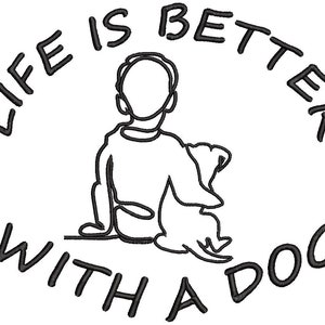 Machine Embroidery Design With a Dog