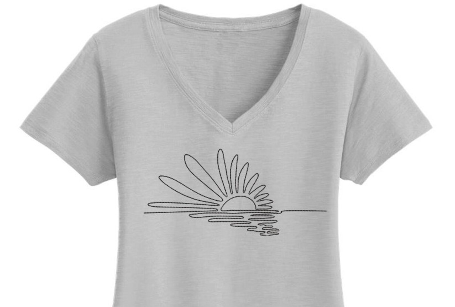 Sunset Sunrise Embroidery Design | Etsy