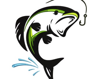 Fishing Machine Embroidery Design