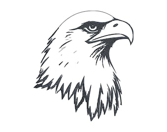 Bald Eagle Embroidery Design | Patriotic Wildlife Bird Stitch Pattern