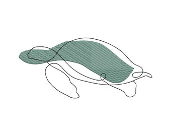 Turtle Embroidery Design