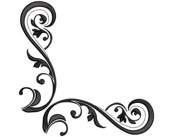 Decorative Corner Machine Embroidery Design