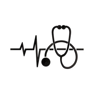 Stethoscope Machine Embroidery Design