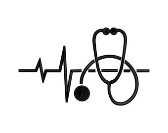 Stethoscope Machine Embroidery Design