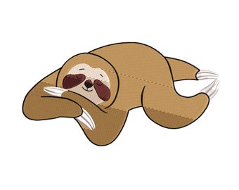 Sloth Machine Embroidery Design