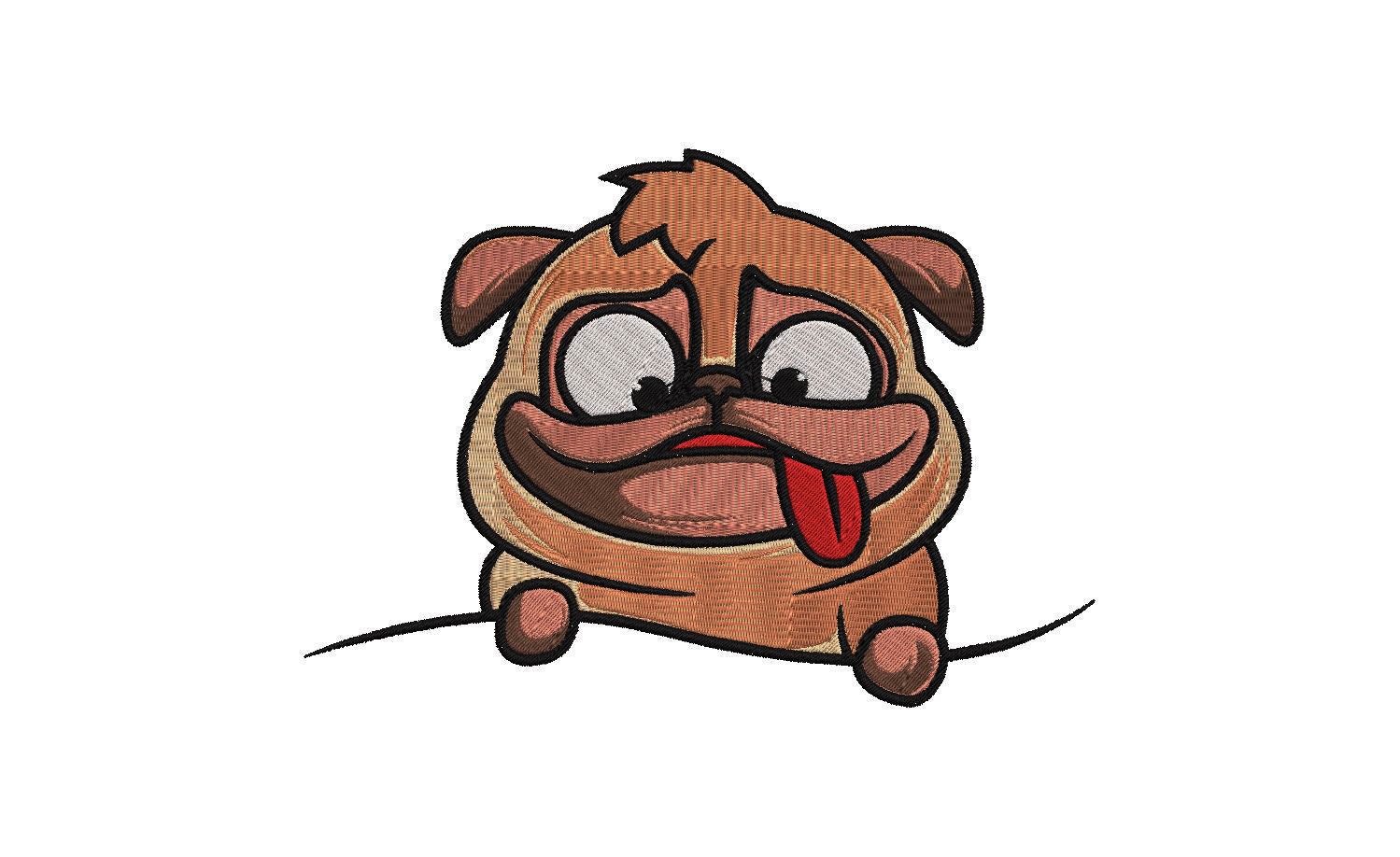 Machine embroidery design pug in 6 sizes  etsy Machine embroidery design pug in 6 sizes  etsy