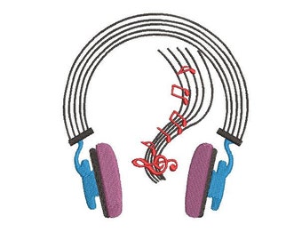 Headset, machine embroidery design