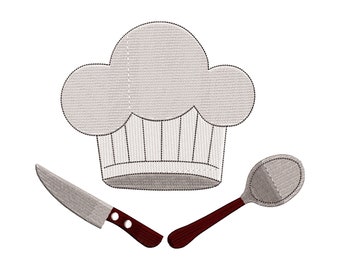 Chef's Hat Machine Embroidery Design