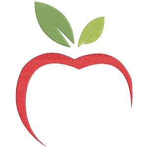 Apple Monogram Frame Machine Embroidery Design