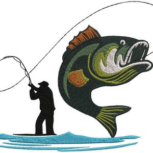 Fishing Machine Embroidery Design
