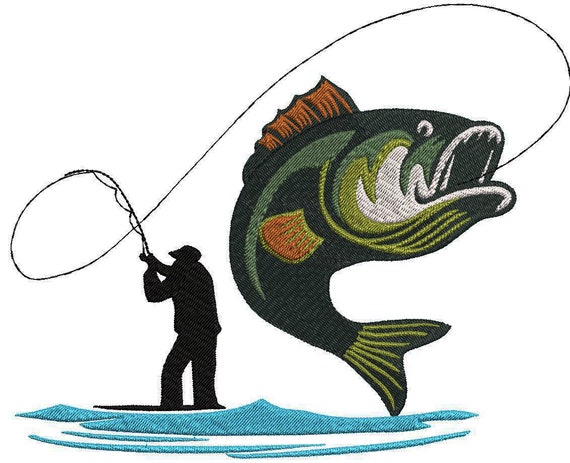 Fishing Machine Embroidery Design 