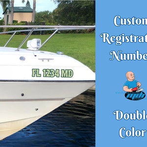 Registration Number - Double Color (High-Quality Materials)