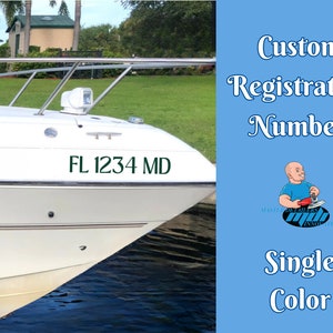 Registration Number - Single Color (High-Quality Materials)