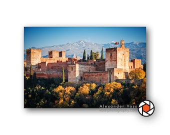 Leinwandbild Alhambra Granada - Schönheit & Inspiration für Dein Zuhause oder Büro - Stilvolle Fotokunst zaubert Dir ein Lächeln ins Gesicht