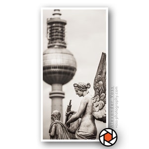Berlin black and white photography - Slim wall picture on truck tarpaulin - Fine art poster, no extra frame needed - Photo art directly from the artist