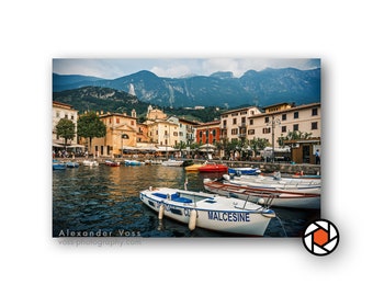 Canvas painting Malcesine Lake Garda - Puts a smile on your face - Inspiration and beauty for your home - Ready-to-hang picture