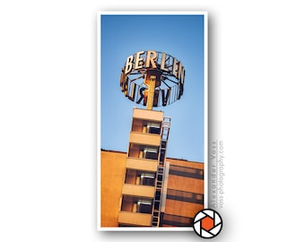 Berlin Poster Architecture - Original mural on truck tarpaulin - Narrow picture in portrait format, hangs without a frame - Directly from the photographer