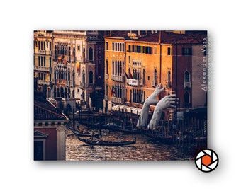 Wandbild Venedig Canal Grande - Inspirierende Fotokunst, die Dir ein Lächeln ins Gesicht zaubert - Aufhängefertiges Leinwandbild