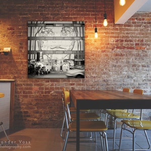 Canvas picture Berlin Street Art Black and White Photography Stylish mural, ready to hang Analogue photo art directly from the artist image 9