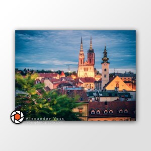 Zagreb canvas print - A real piece of Croatia that will bring a smile to your face every day - Ready to hang picture on canvas