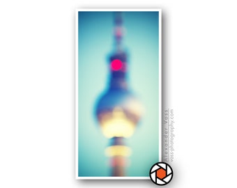 Berlin TV Tower - Original mural on truck tarpaulin - Art print poster, easy to hang up without an extra frame - Directly from the photo artist