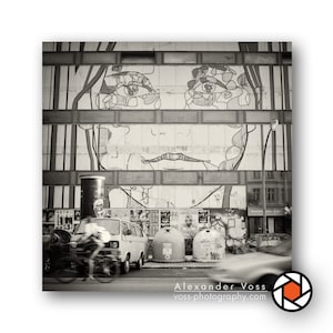 Canvas picture Berlin Street Art Black and White Photography Stylish mural, ready to hang Analogue photo art directly from the artist image 1