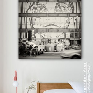 Canvas picture Berlin Street Art Black and White Photography Stylish mural, ready to hang Analogue photo art directly from the artist image 8