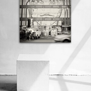 Canvas picture Berlin Street Art Black and White Photography Stylish mural, ready to hang Analogue photo art directly from the artist image 3