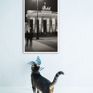 Schwarz Weiß Fotografie Berlin Brandenburger Tor Wandbild Poster auf LKW-Plane Bild hängt ohne Rahmen Fotokunst direkt vom Fotografen zdjęcie 8