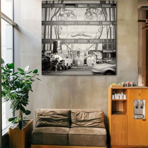 Canvas picture Berlin Street Art Black and White Photography Stylish mural, ready to hang Analogue photo art directly from the artist image 7
