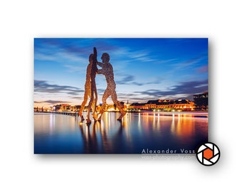 Leinwandbild Berlin Molecule Man - Fotokunst auf Leinwand - Aufhängefertig, kein extra Rahmen notwendig - Fine Art Print direkt vom Künstler