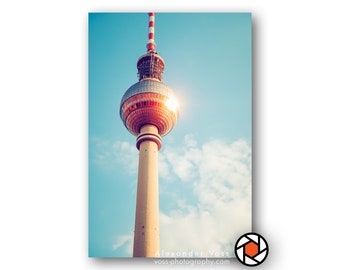 Leinwandbilder XXL Hochformat - Fernsehturm Berlin Fotografie - Aufhängefertig, braucht keine Rahmung - Fotokunst direkt vom Künstler kaufen