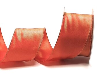 1m=0,40€ GOLD Drahtkante Dekoband GESCHENKBAND SCHLEIFENBAND 10m x 60mm LILA