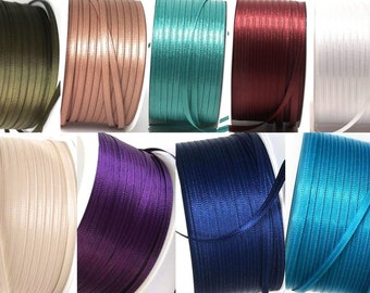 1 m = 0.10 EUR) ribbon 50 m x 3 mm satin ribbon gift ribbon decorative ribbon double satin - choice of colors