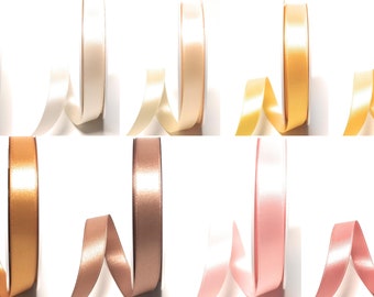 1 m/0.20 EUR) satin ribbon 25 m x 15 mm ribbon decorative ribbon double satin - choice of colors -