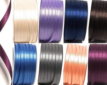 1 m = 0.12 EUR) ribbon 50 m x 6 mm satin ribbon gift ribbon decorative ribbon double satin - choice of colors -