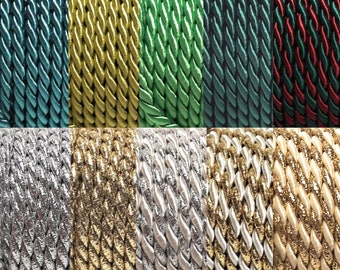 1 m / 0.70 EUR) cord 10 m x 6 mm twist cord decorative ribbon cord cord - choice of colors -