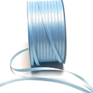 1m0,10EUR Schleifenband 50m x 3mm Satinband Geschenkband Dekoband Doppelsatin Farbwahl Hellblau