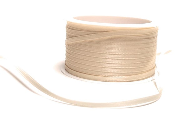 5 m Satinband 20 mm Schleifenband Ivory Creme