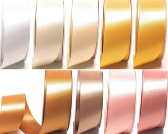 1 m / 0.36 EUR) satin ribbon 25 m x 40 mm ribbon decorative ribbon double satin - choice of colors -