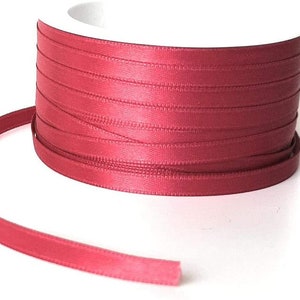 1m0,12EUR Schleifenband 50m x 6mm Satinband Geschenkband Dekoband Doppelsatin Farbwahl Pink