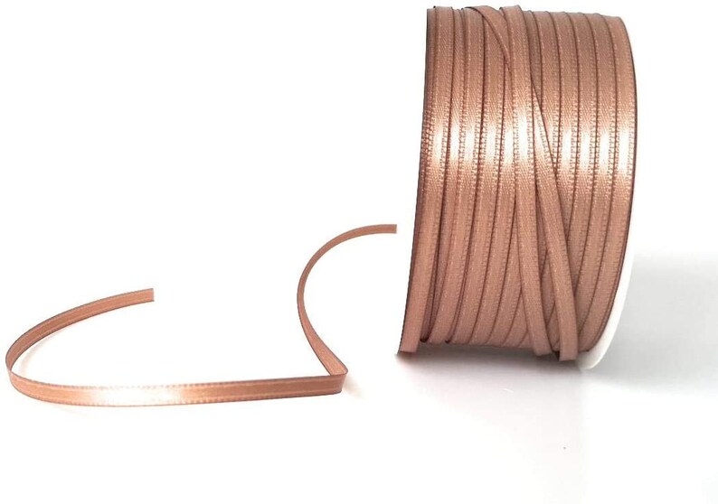 1m0,10EUR Schleifenband 50m x 3mm Satinband Geschenkband Dekoband Doppelsatin Farbwahl Sandbraun